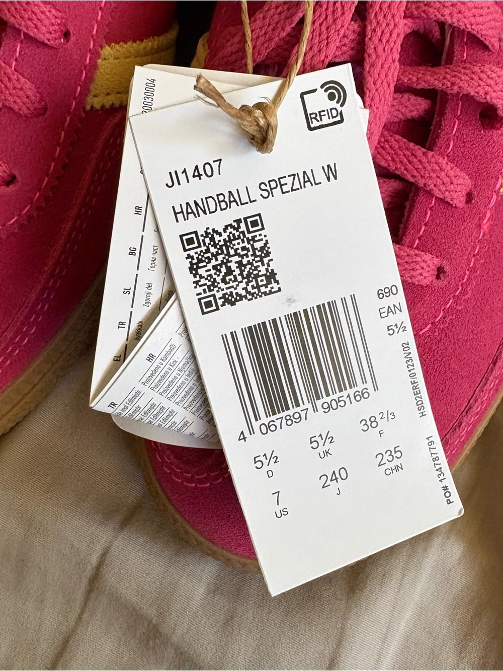 Adidas Handball Spezial W Lucid Pink Sneakers NWT Size 7 - Picture 6 of 7